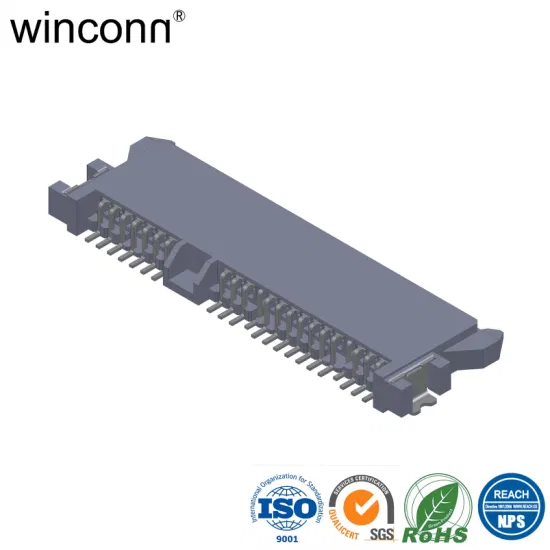 7+15p Receptacle Right Angle SMT Type SATA Connector