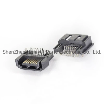 Horizontal Patch SATA 7p Gold Plated SMT Hard Disk Interface Computer Industrial Control Connector Female Board